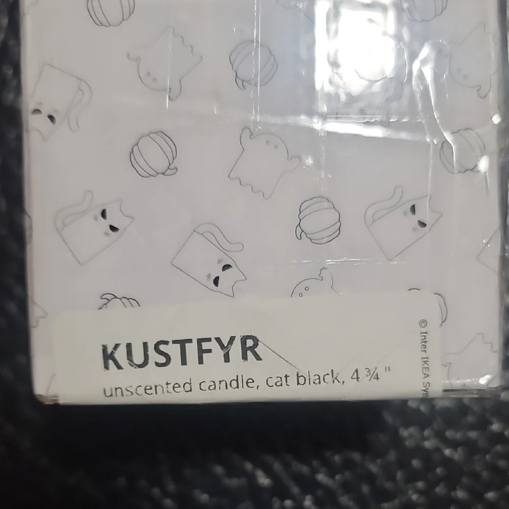 IKEA KUSTFYR Cat Black Candle